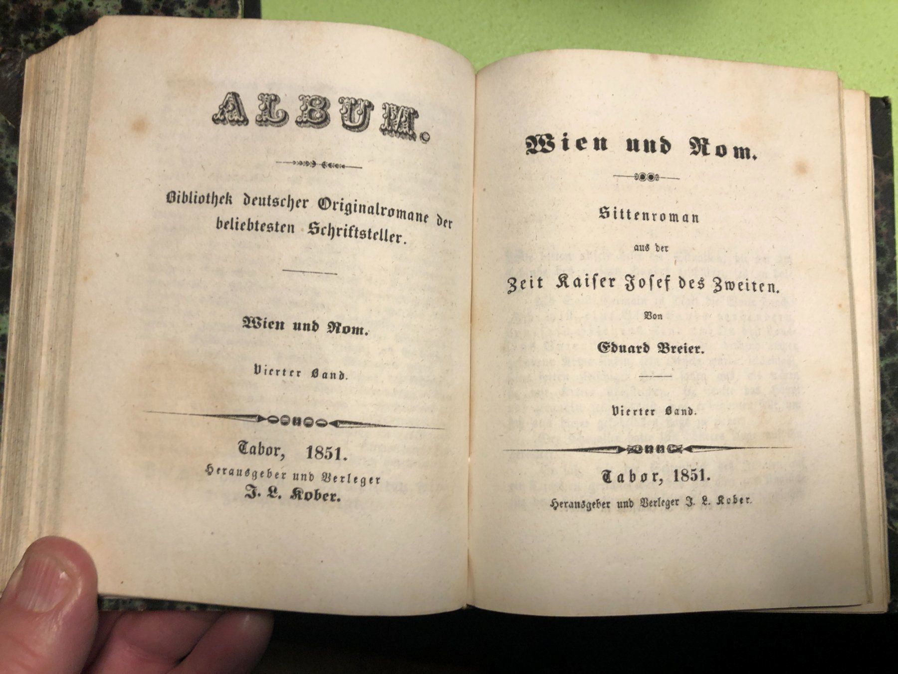 Bücher: Eduard Breier: Wien und Rom 1-4, 2 Bde. – Gebraucht aus Zürich von allp 8