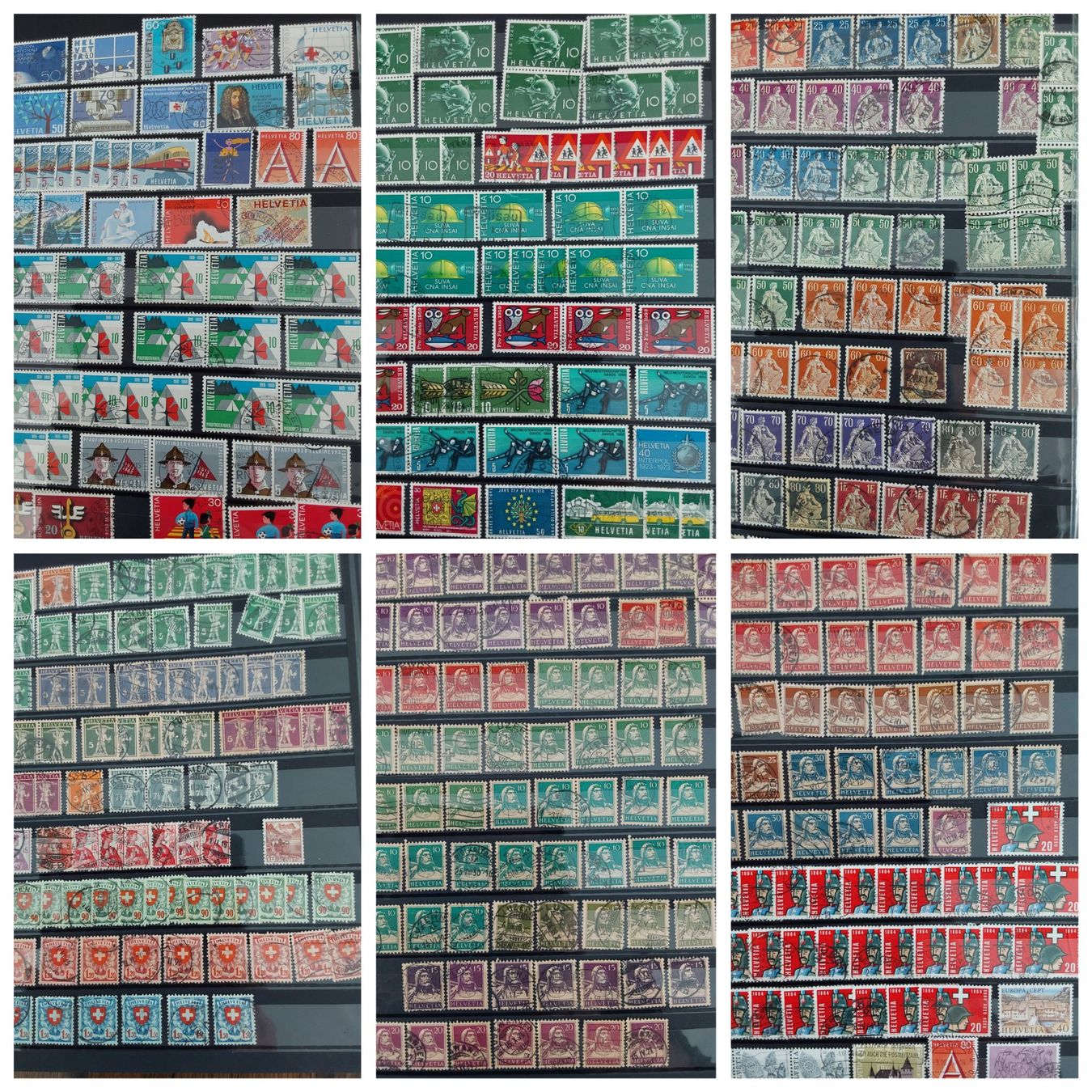 Alle Briefmarken: 4 Stk. CH Briefmarken-/Dublettenalben – Gebraucht aus Münchwilen AG von Nesar 5