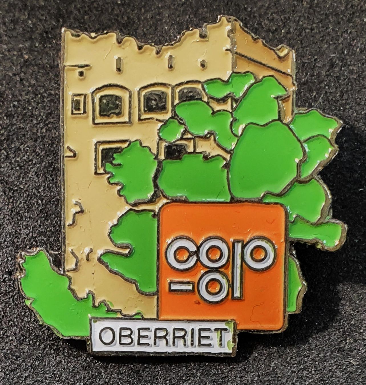 Placchette & Badge: BB930 - Pin Schloss Ruine COOP Oberriet – Usato da Reinach BL venduto da Boston-Verkauf