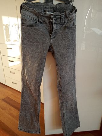 H&M Jeans Bootcut grau verstellbar Grösse 152
