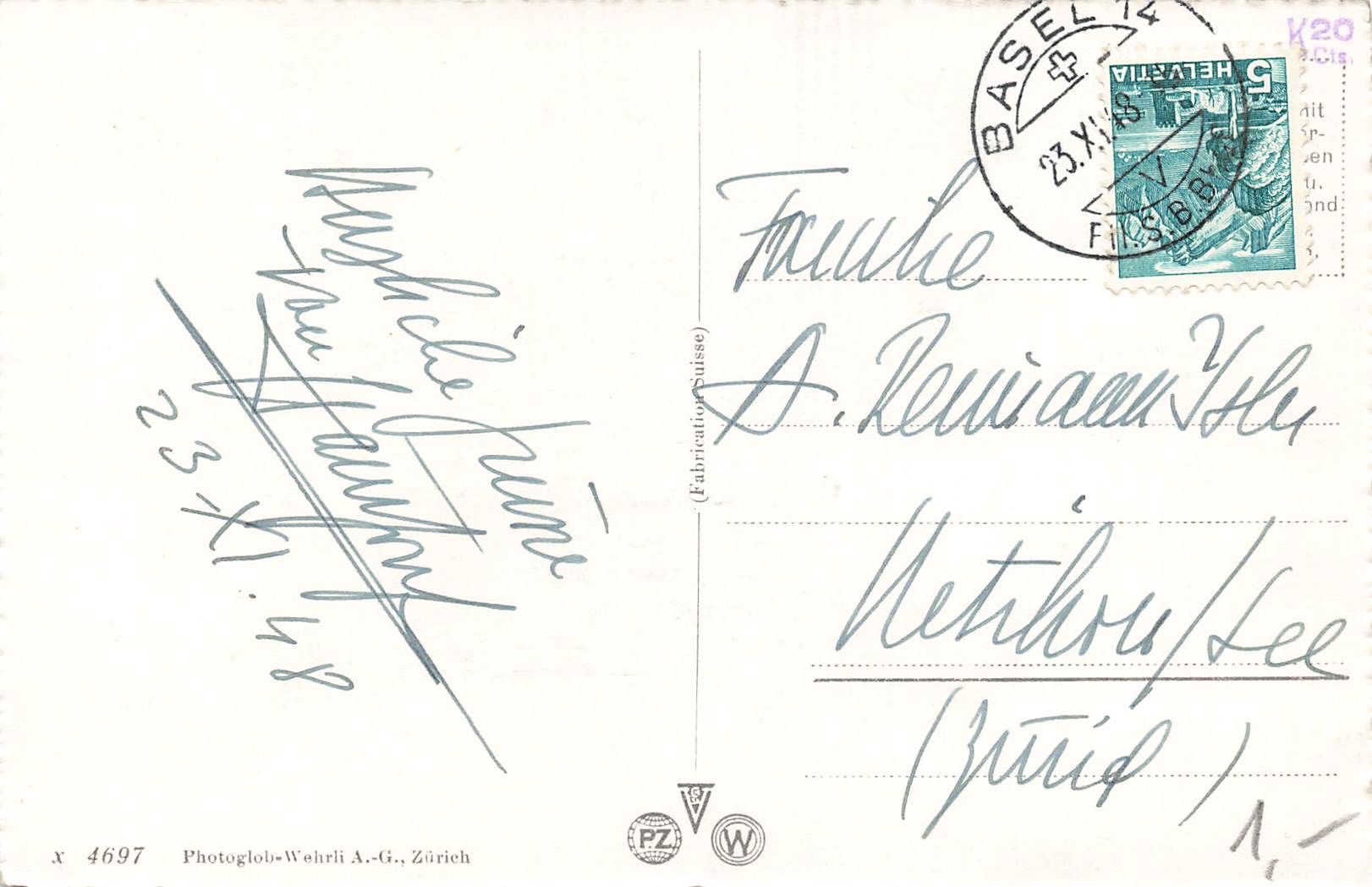 Cartoline postali: Basel – Usato da Biasca venduto da Blenio71 1