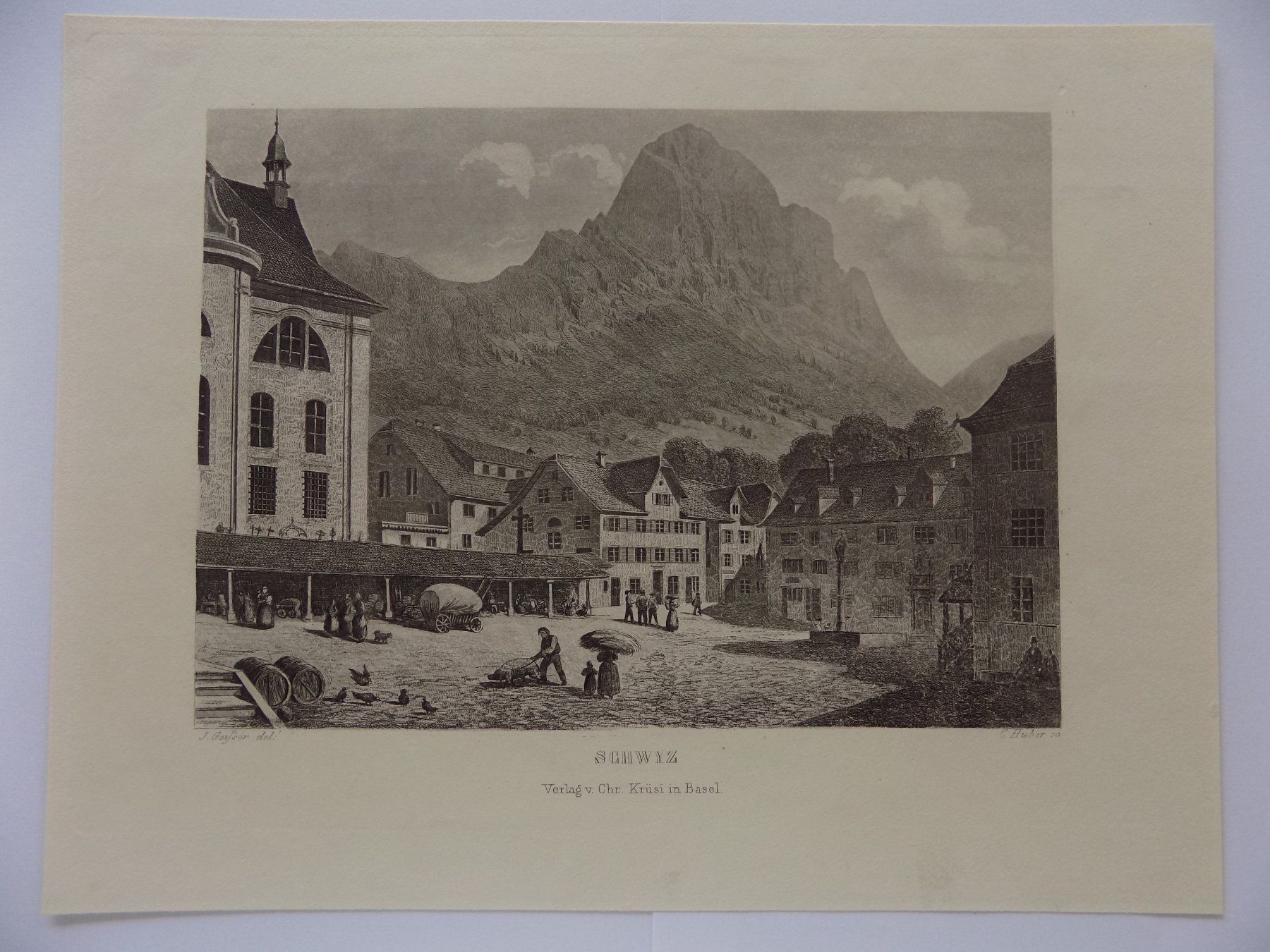 Stiche: Schwyz Hauptplatz Mythen – Gebraucht aus Risch von Rischli15