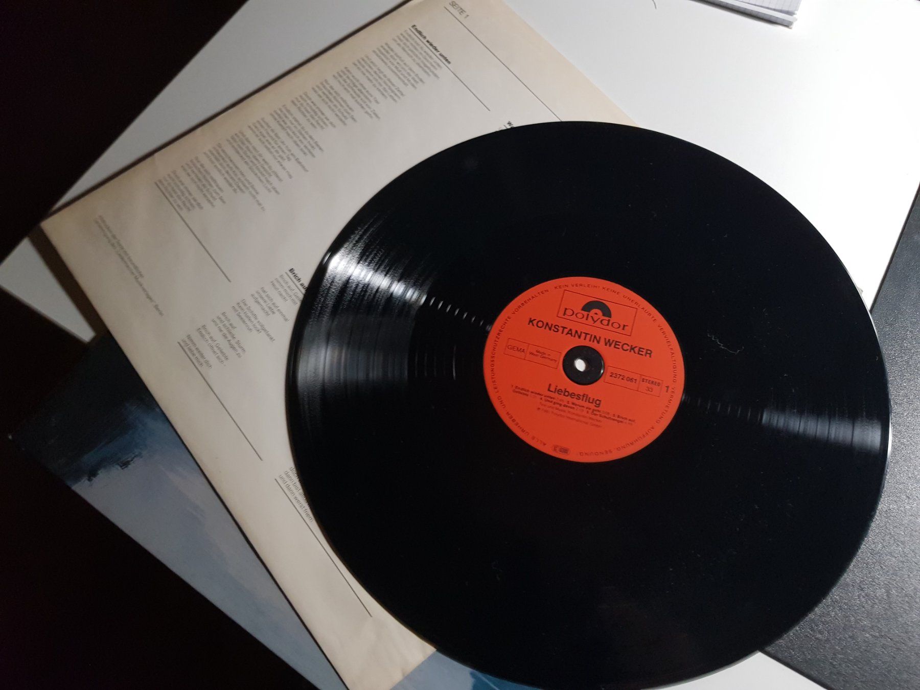 Dischi in vinile: LP: Konstantin Wecker - Liebesflug - 1981 – Usato da Walterswil BE venduto da Lonitti 6