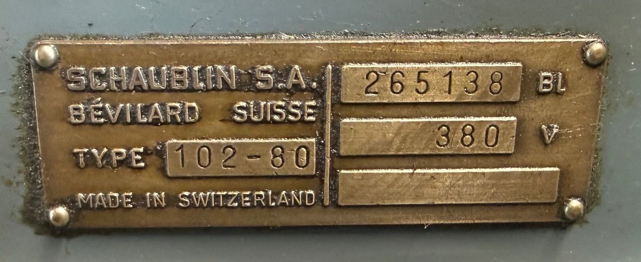 Schaublin Toutes les machines: Schäublin 102 – D'occasion à Eschert par inf_g27x 1