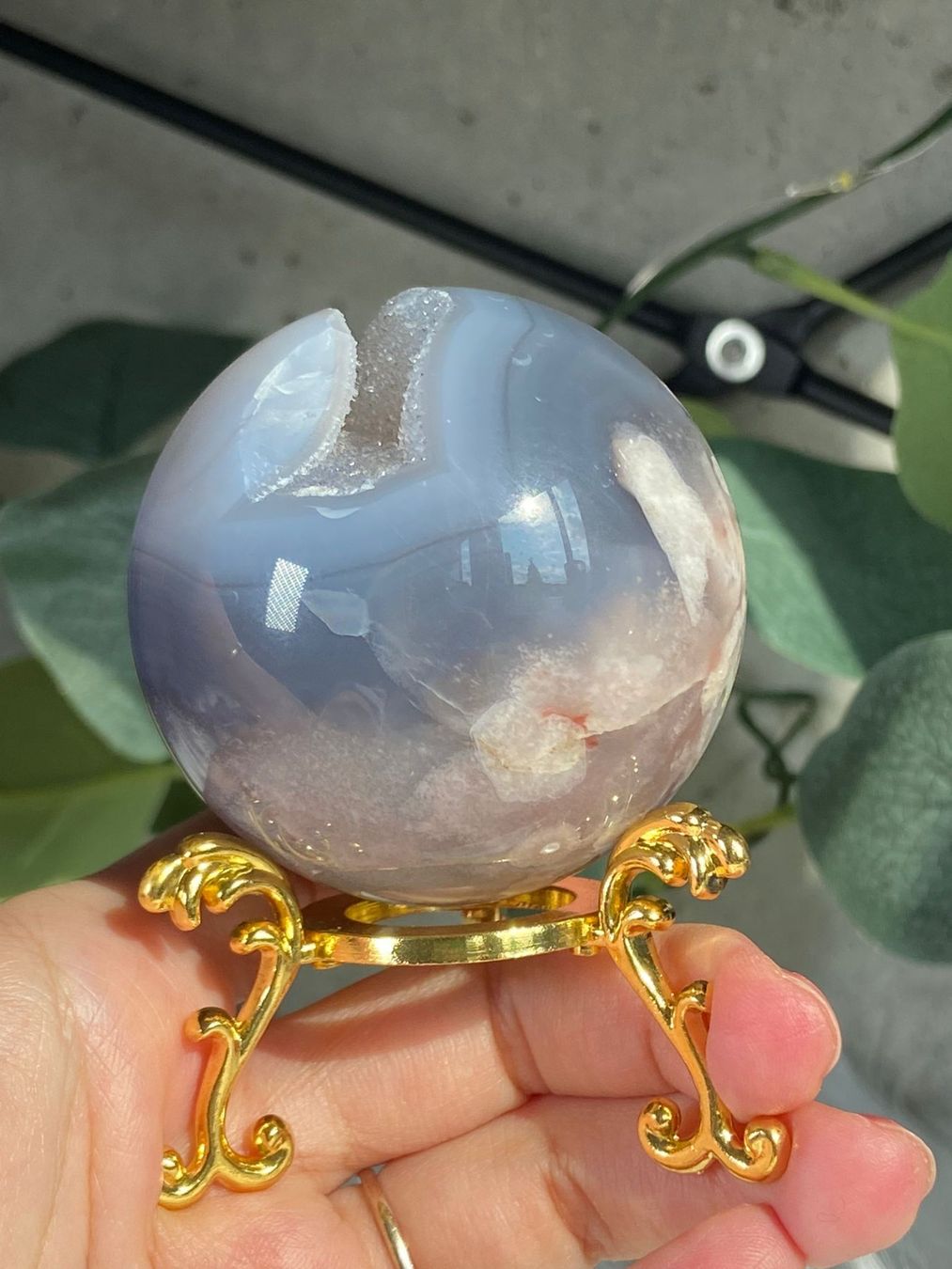Mineralien & Heilsteine: Drusen-Flower-Achat – Neu (gemäss Beschreibung) aus Neuheim von m.hald 1