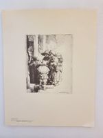 Rembrandt-Kunstdruck: "Bettler erhalten Almosen" (B. 176)
