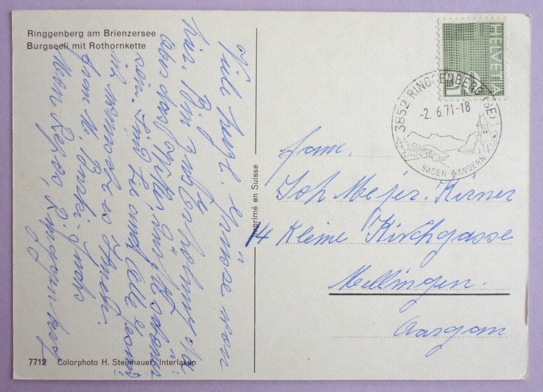 Cartoline postali: Ringgenberg am Brienzersee – Usato da Fétigny venduto da Billy2miny 1