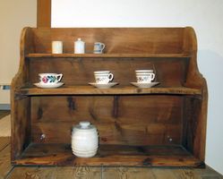 Rustikales Wandregal Massivholz / Vintage