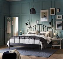 SAGSTUA Double Bed & Bed Slats