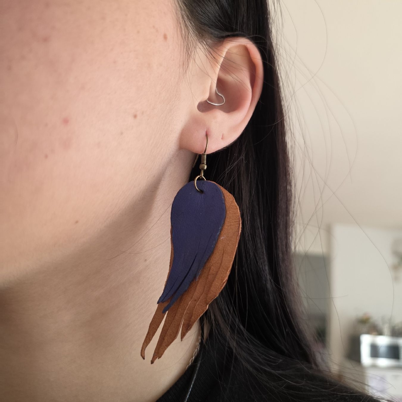 Orecchini pendenti & Orecchini a lobo: Boho Chic Leather Wing Earrings - Perfect Summer Style! – Nuovo (secondo la descrizione) da Zollikofen venduto da Tamyru77 2