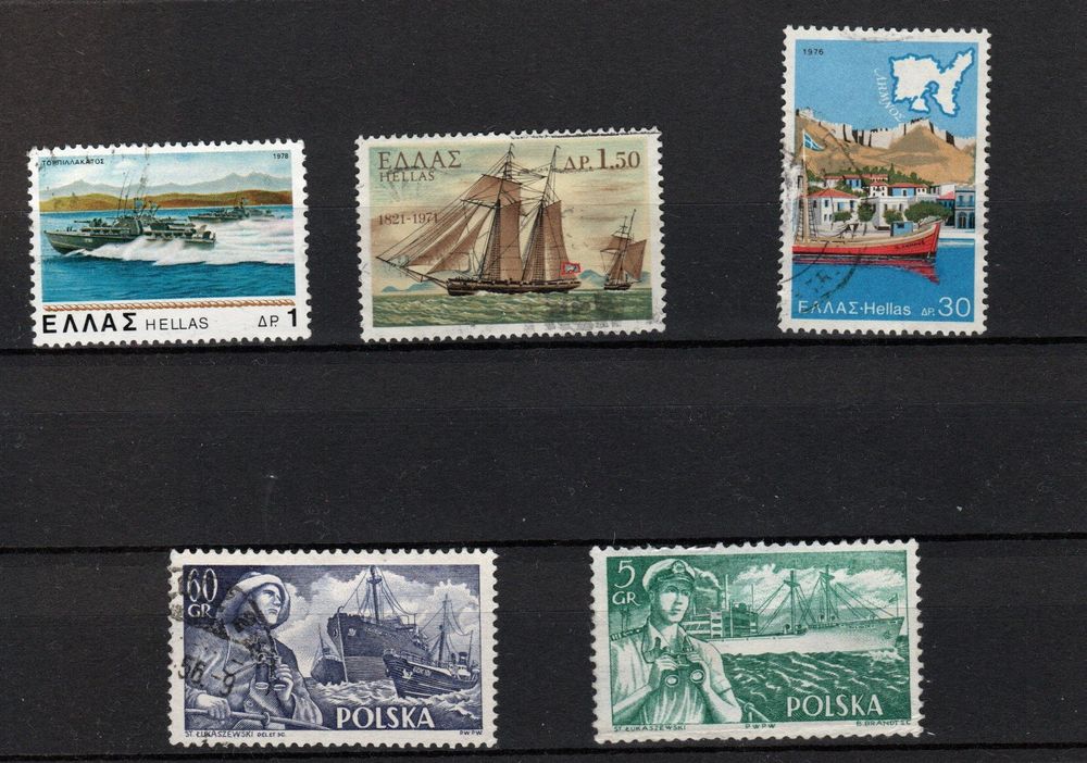 Lot De 50 Timbres Divers Navires Et Bateaux - Thème Navigation Pour Collectionneurs