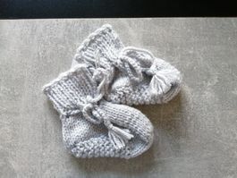 Babyfinkli handgestrickt, Fusslänge: 11cm