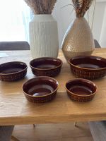 Set aus 5 Keramikschalen - braun