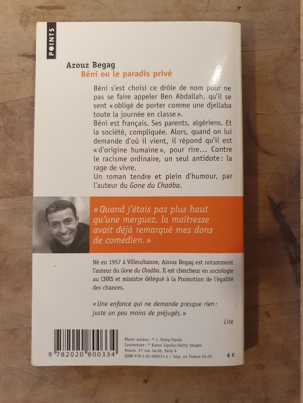 Bücher: Béne ui le paradis privé Azouz Begag Points – Gebraucht aus Zürich von loosebone 1