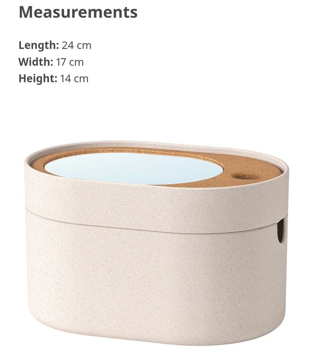 IKEA SAXBORGA Box with Mirror & Lids - Excellent! 49 (Neu (gemäss ...
