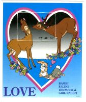 Block "Walt Disney. Bambi". Palau.
