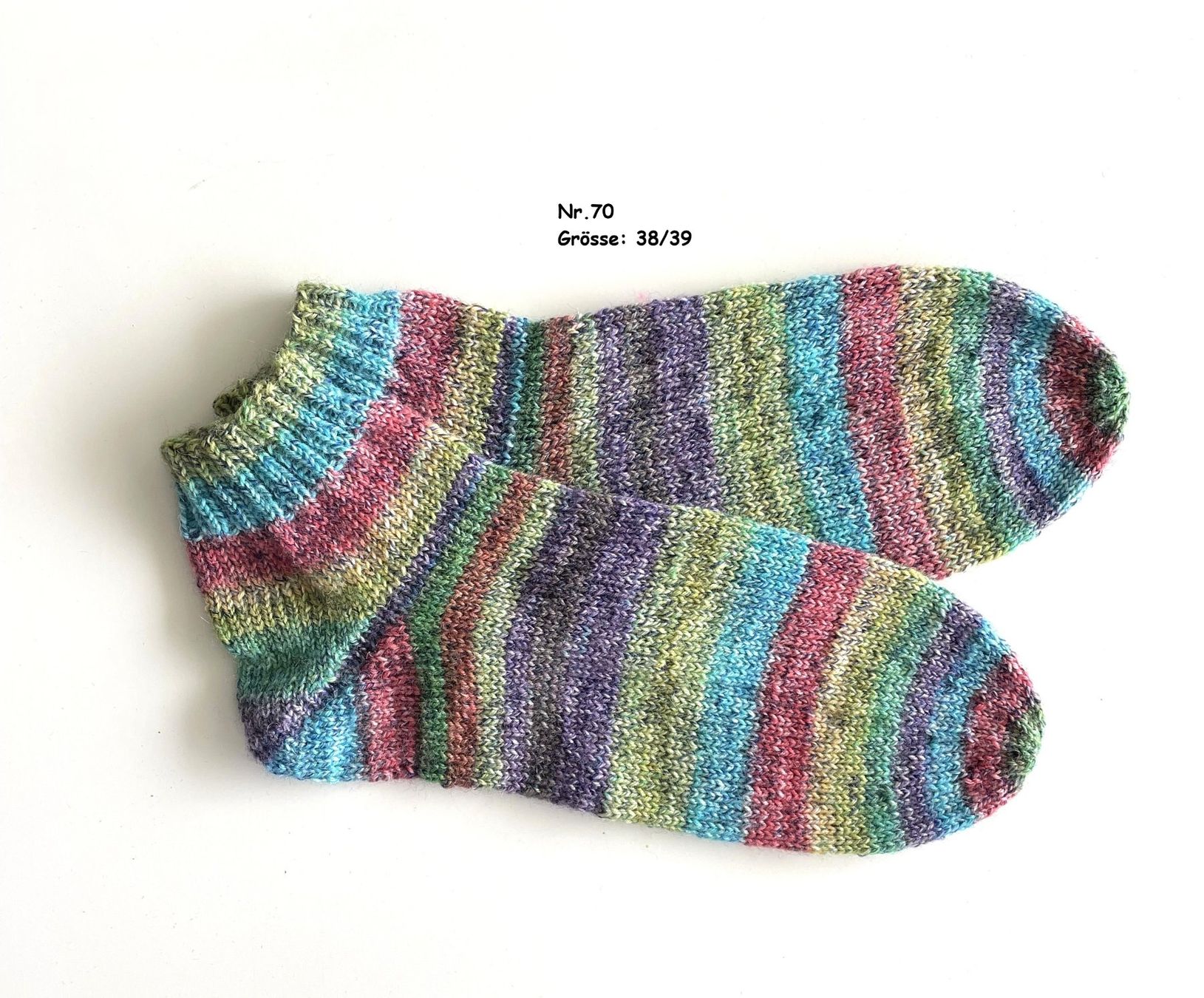 Calze: Sneaker - Socken handgestrickt  Gr.38/39  Nr.70 – Nuovo e nell'imballaggio originale da  venduto da