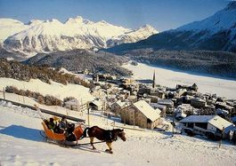 ST. MORITZ Pferde-Schlitten-Fahrt, Ski