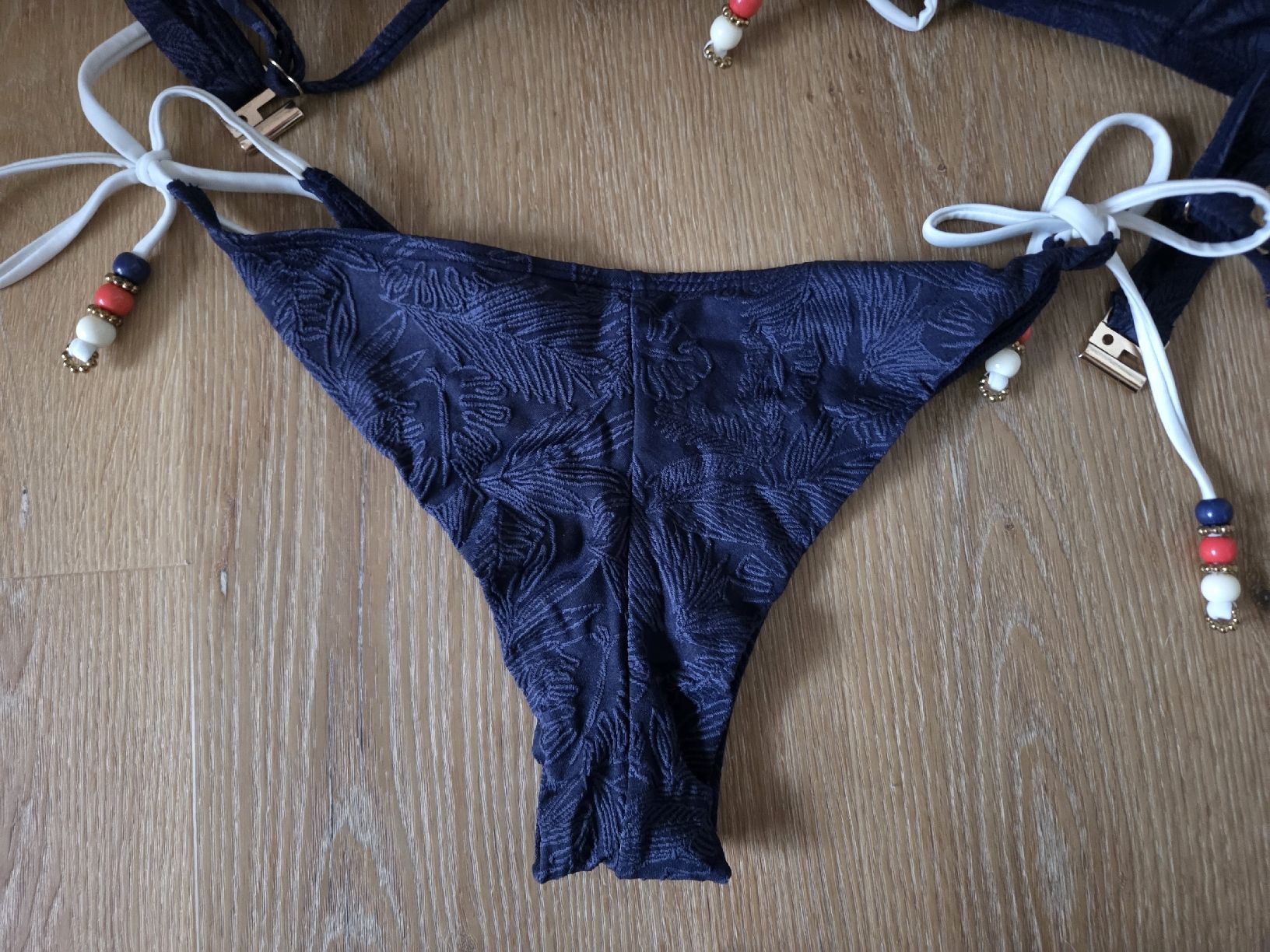 Costumi da bagno & Bikini: Bikini-Set, Gr. S/M, dunkelblau gemustert. Neu. – Nuovo (secondo la descrizione) da Pfäffikon ZH venduto da e13_x2n5 3