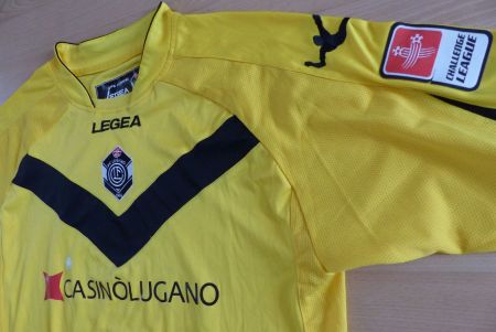 MATCHWORN # 25 SAMUELE PREISIG FC LUGANO TRIKOT FCL MAGLIA