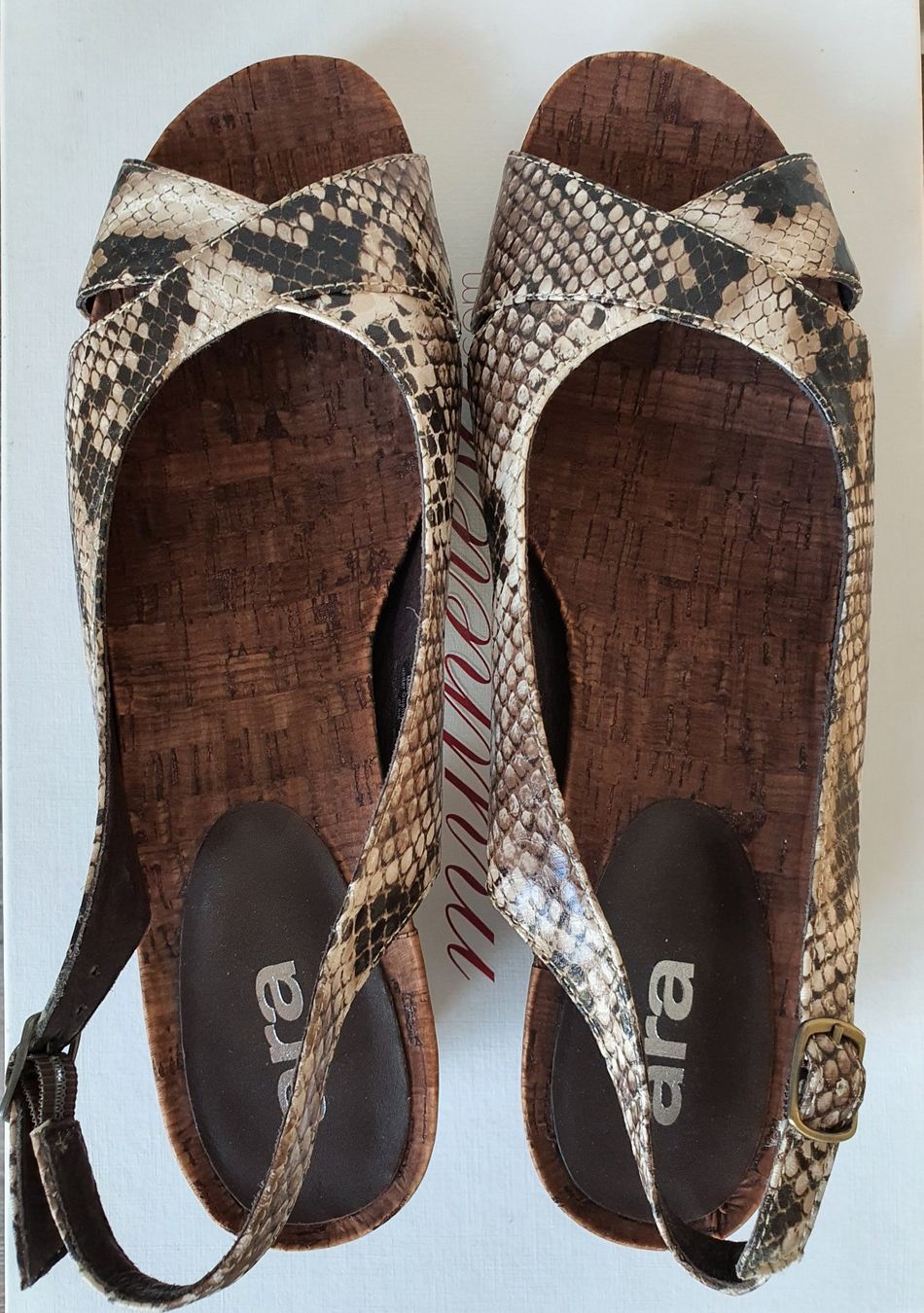 Ara Damenschuhe: Ara Sandalen mit Blockabsatz in Pythonoptik – Neu und originalverpackt aus Weiach von sim_8s27 2