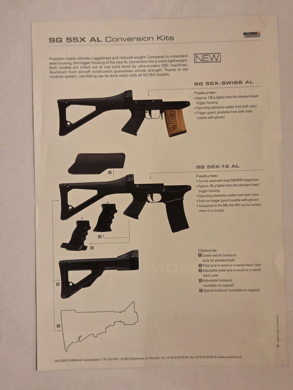 Schweizer Armee Armi bianche: Flyer original Sig, SG  553 Commando Swiss arms – Usato da Choëx venduto da Solmo51 1