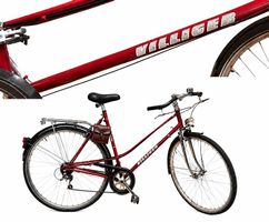 Klassisches Villiger Damenvelo in Rot  Vintage Citybike