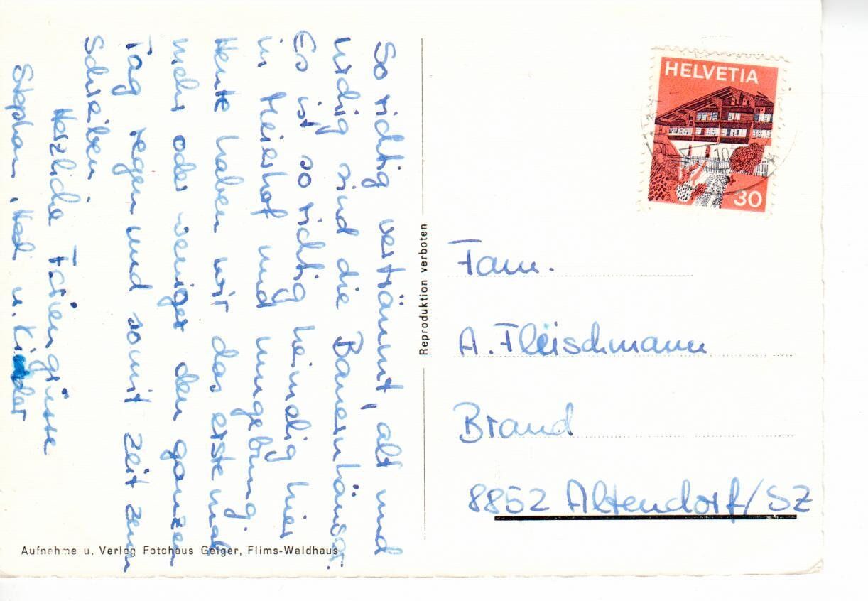 Cartes postales: Obersaxen- Hof Canterdun – D'occasion à Wolhusen par Curver9 1