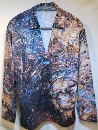 Bluse, bunt, Langarm, Grösse M