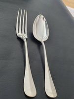 Besteck antik, 1 Gabel, 1 Löffel, Christofle