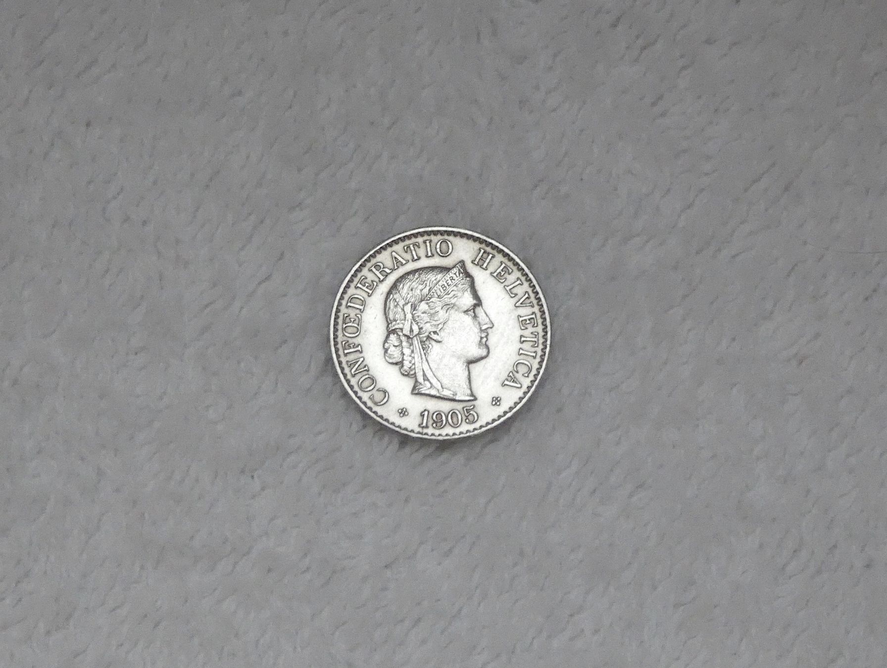 Tutti le monete: 5 centimes/rappen 1905 – Usato da Nyon venduto da Ilmi09