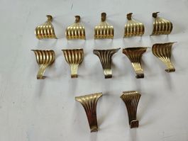 12x Messing Bild Aufhänger Haken Vintage Antik Wanddeko !