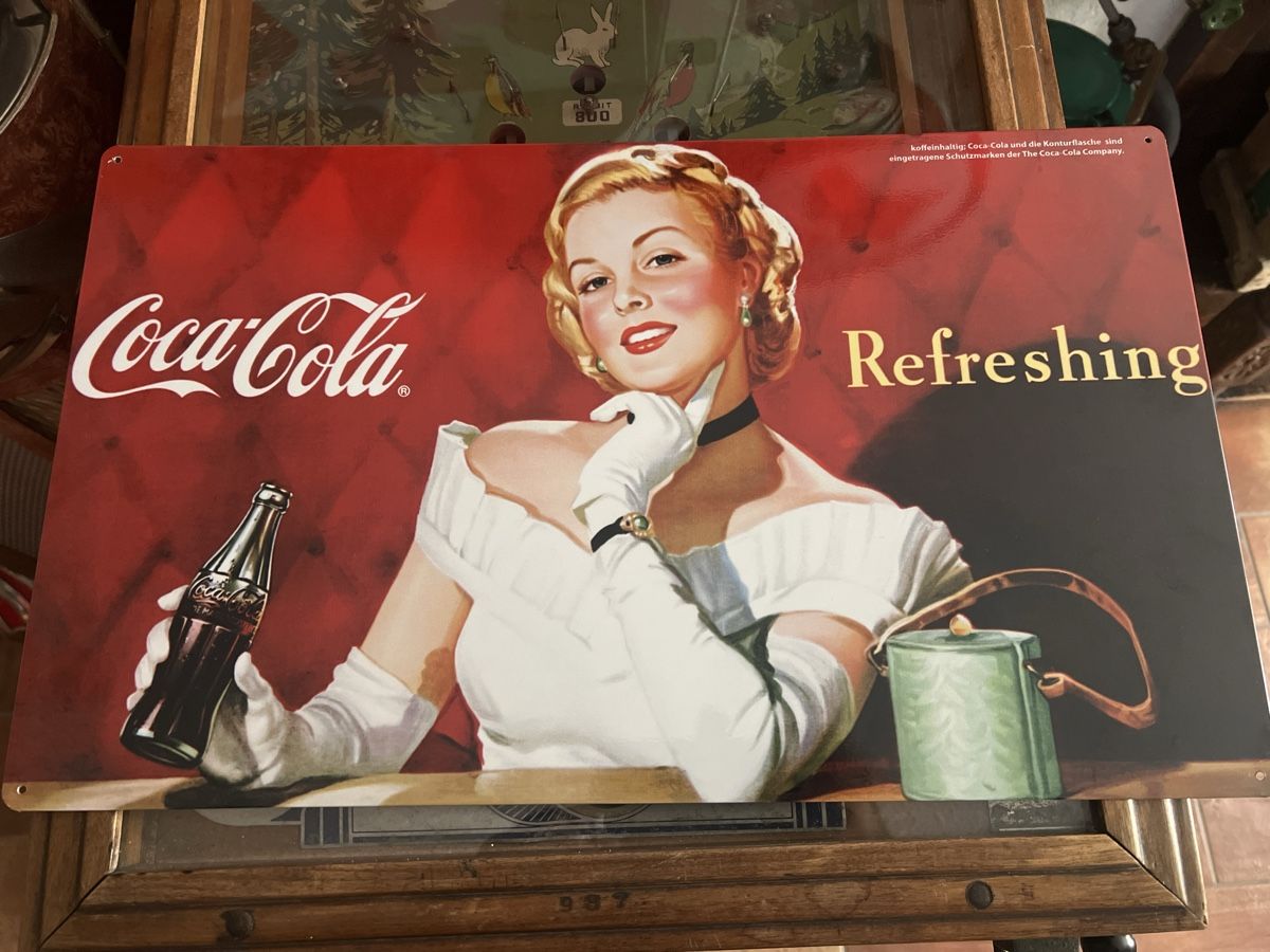 Coca-Cola Insegne: Coca-Cola Blechschild, "Refreshing", Vintage Stil, Top! – Nuovo (secondo la descrizione) da Mellingen venduto da Oelquelle