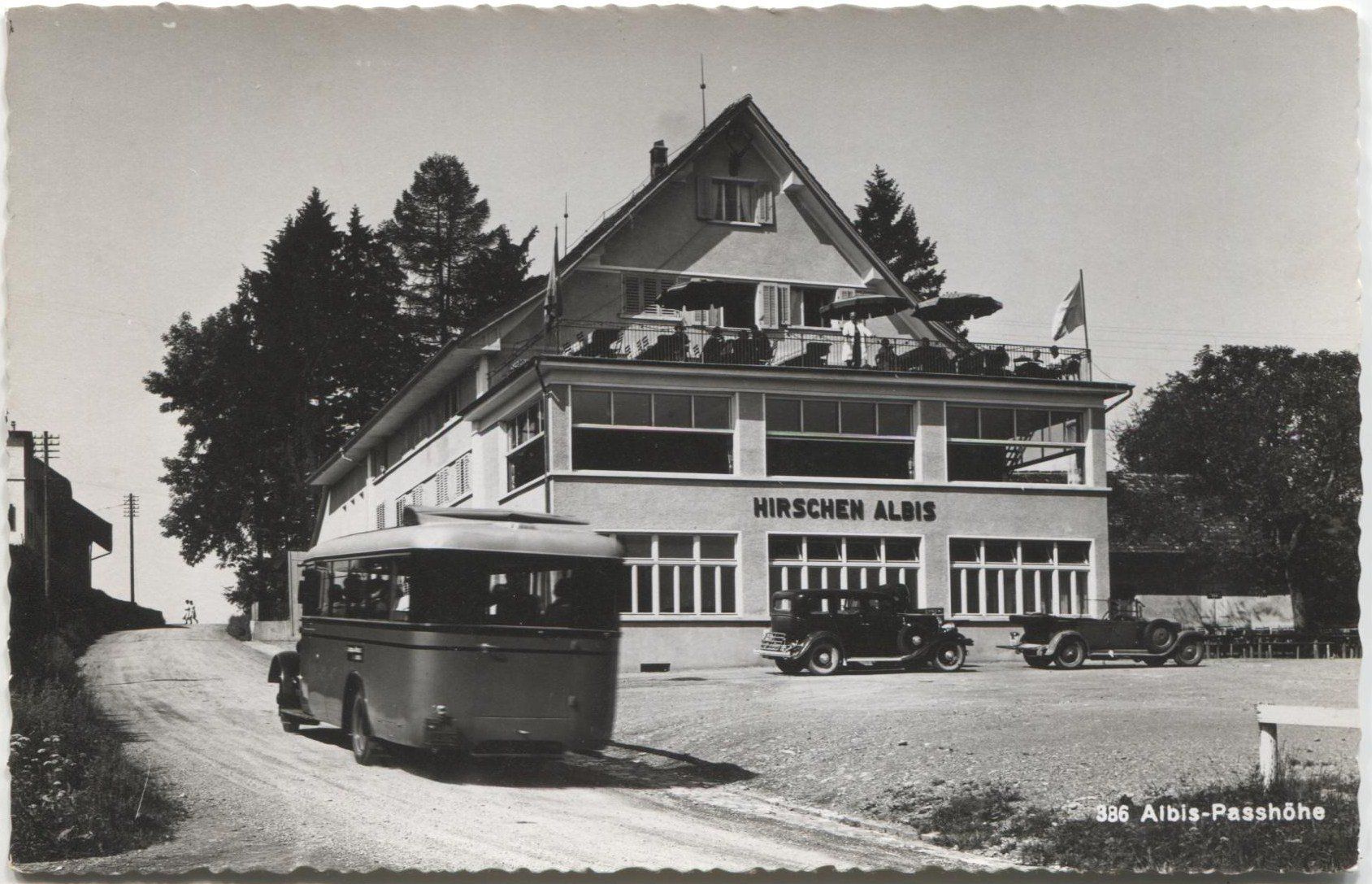 Cartes postales: ALBIS PASS ZH 1940 mit Postauto – D'occasion à Wil SG par Clanx
