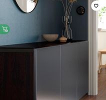 IKEA BESTÅ Deckplatte Glas schwarz (180x40 cm) NEU