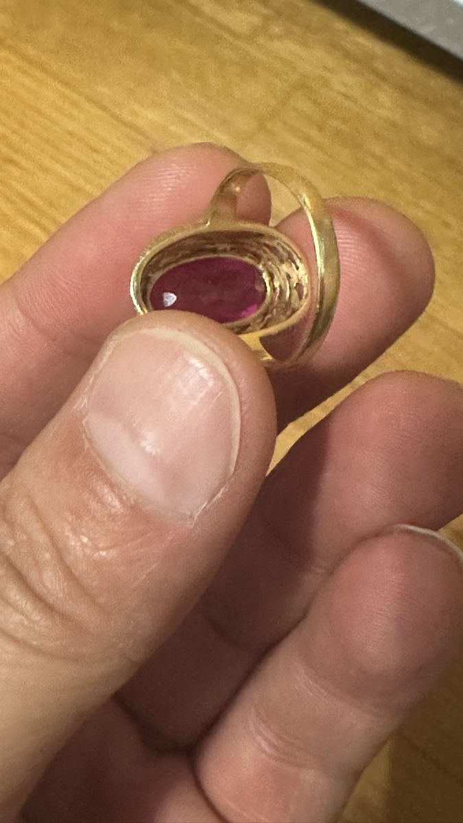 Anelli: 750 oder 18k Gold Ring mit Rubin ?pink rote/ pink Stein – Usato da Thun venduto da James_VI 2