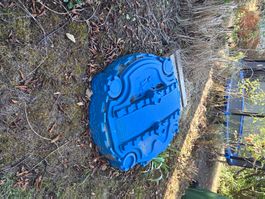 Sandkasten Spielzeug Ritterburg blau Kunststoff gebraucht