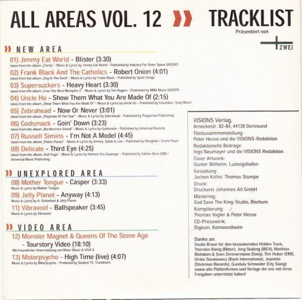 CD: All Areas Volume 12 F15 – Usato da Sessa venduto da fraenklishop 1