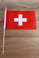 Schweiz Fahne am Stab - 30cm x 22.5cm