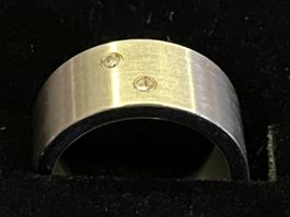 Ring Stahl Gold Diamant