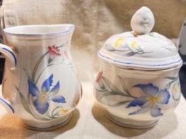 VILLEROY & BOCH “Riviera” sugar bowl & creamer