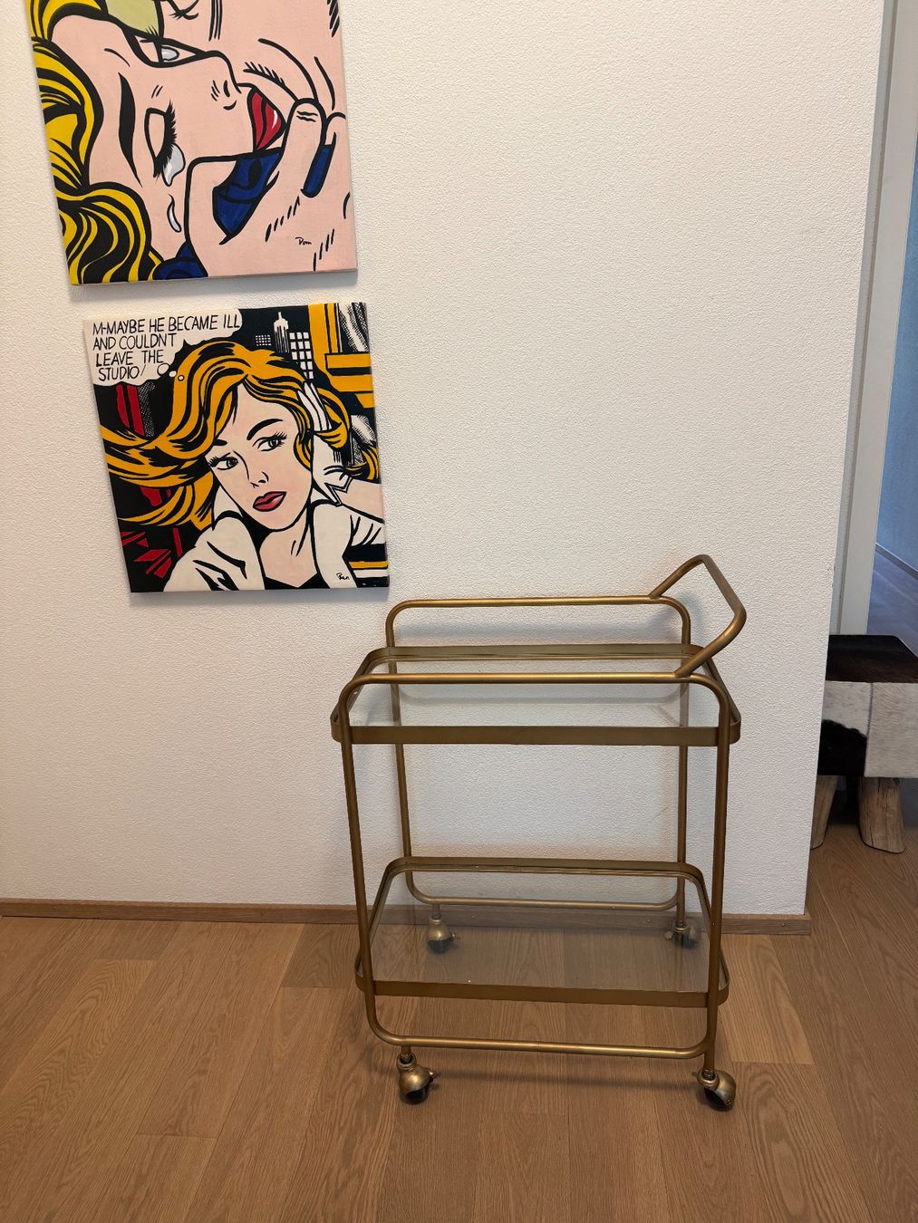 Maisons du monde Carrelli di servizio: Stylischer Servierwagen - Gold – Usato da Zürich venduto da savoirvivre1