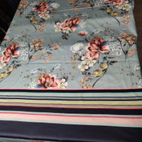 Baumwolle Elastan Panel 1.44x1.5m Fiori in rosa