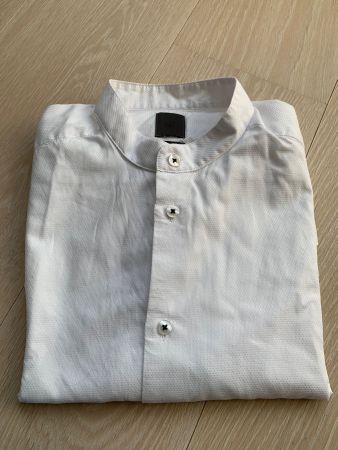 H&M Hemd Kragenlos Weiss Gr. S - Top Zustand