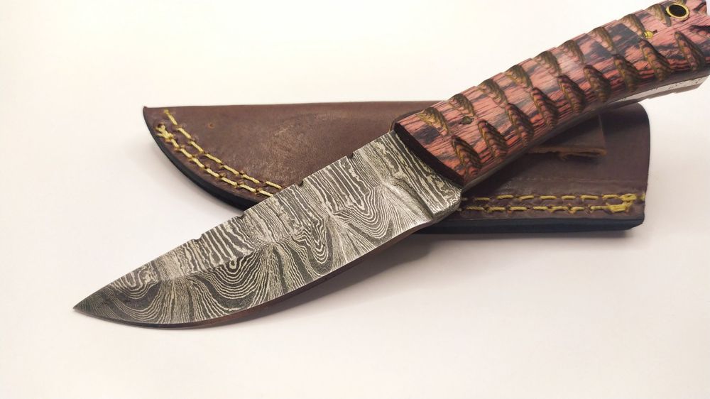 XXL Damastmesser » Jagdmesser » Handarbeit » Olivenholz-Griff » 305mm