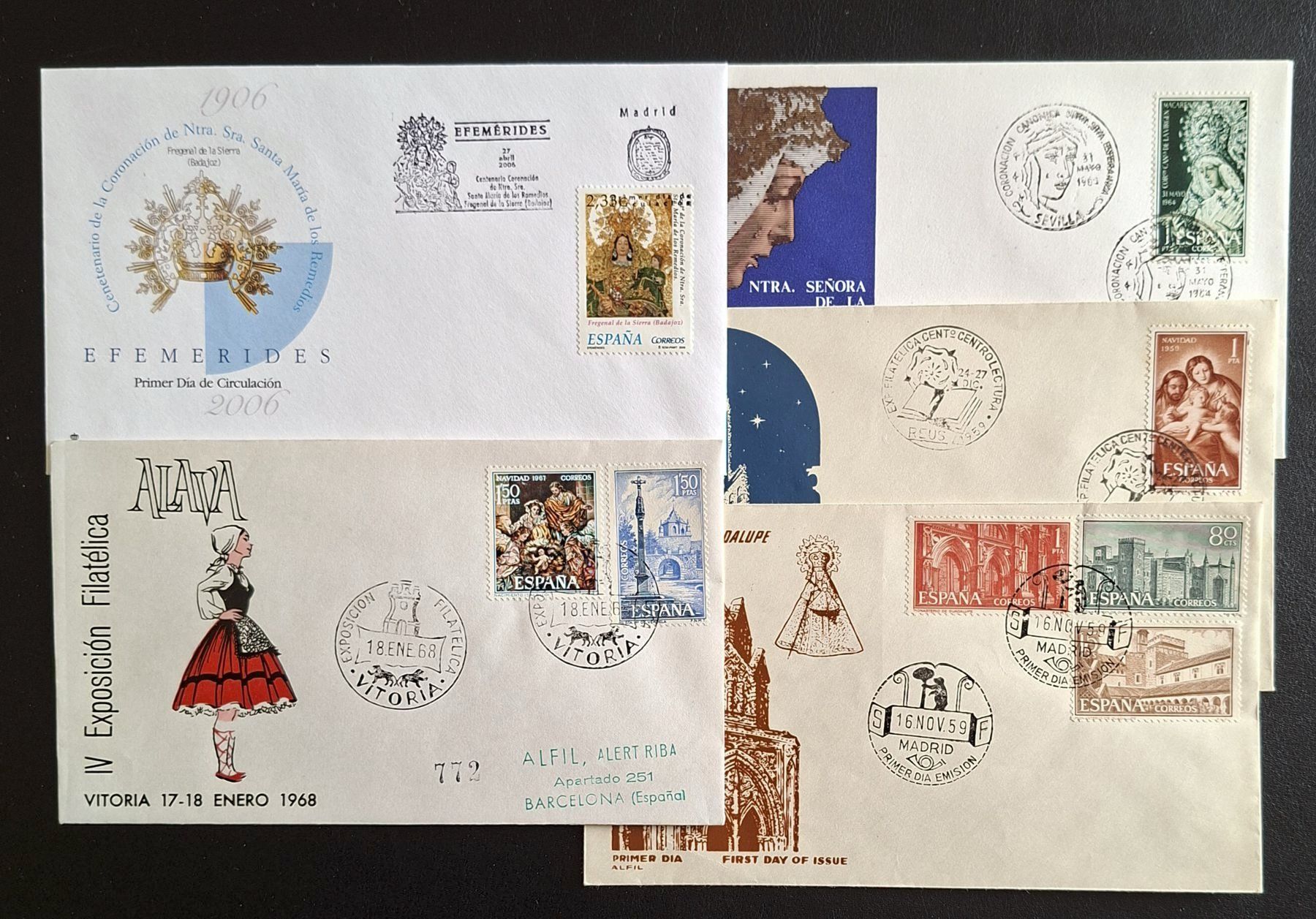 Tutti i francobolli: Spanien Weihnachtsblocks/Marken ** u gest – Usato da Basel venduto da Pfefferschootte 3