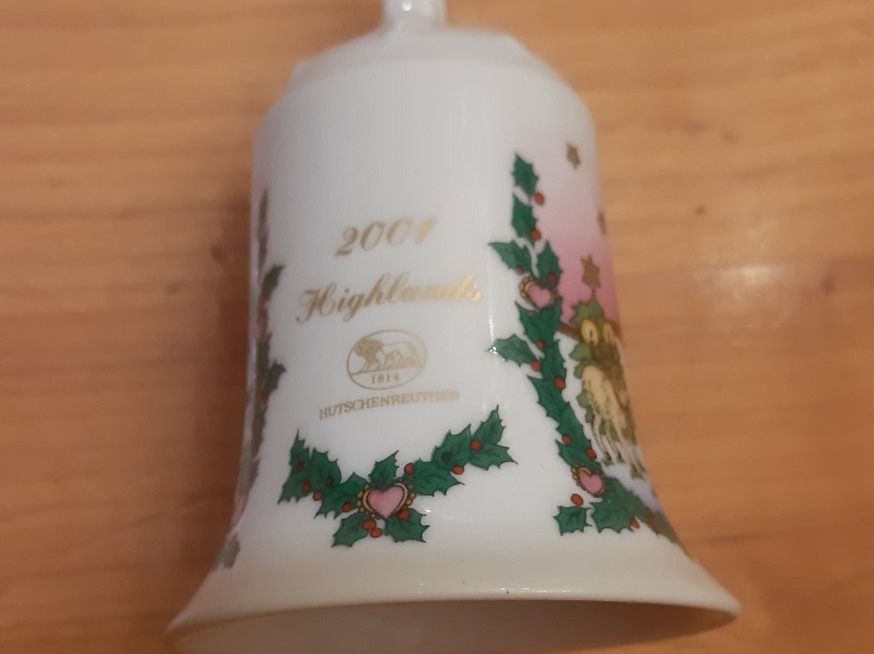 Hutschenreuther Weihnachtsglocke 2001 - Porzellanglocke Im Original Design Von Ole Winther - 7 Cm Hoch