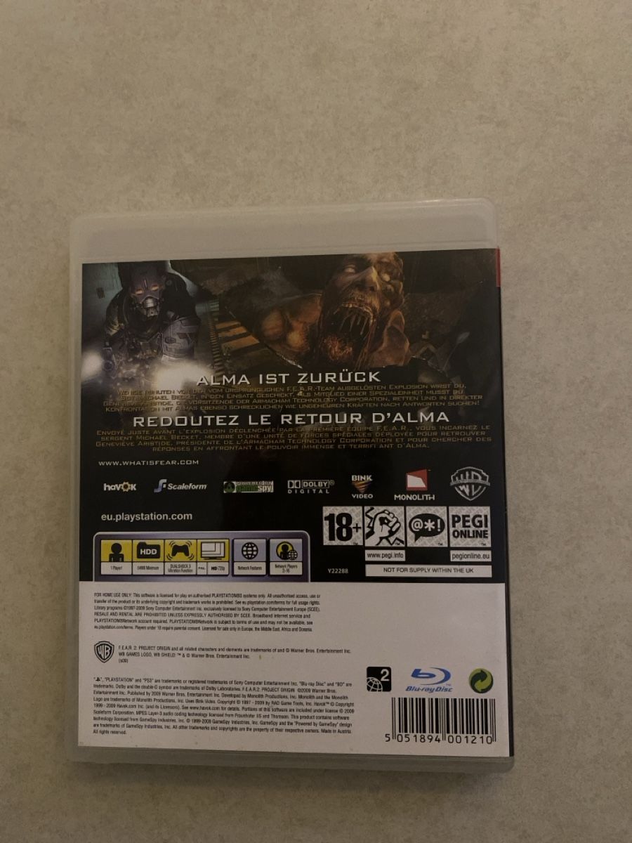 Sony Spiele: F.E.A.R. 2 Ps3 – Gebraucht aus Suhr von SchnapperCH 1