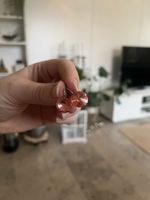 Roségoldene Ohrringe mit Kristall, neuwertig & elegant!