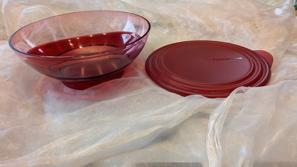 Tupperware Eleganzia Behälter Schüssel mit Deckel rot (Gebraucht) in ...